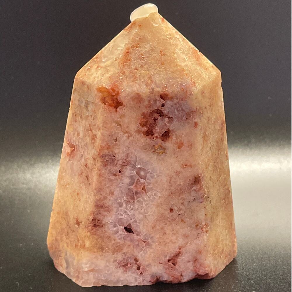 Pink Amethyst Druzy Point Tower
